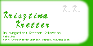 krisztina kretter business card